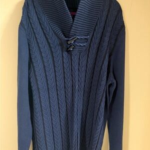 Warm and stylish Men's Navy Blue Sweater